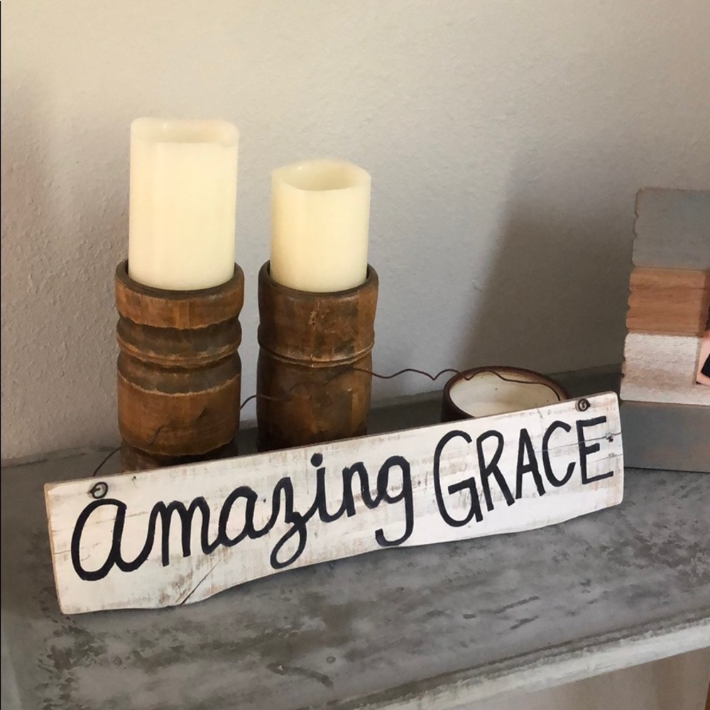 Rustic “Amazing Grace” Sign! Handmade.